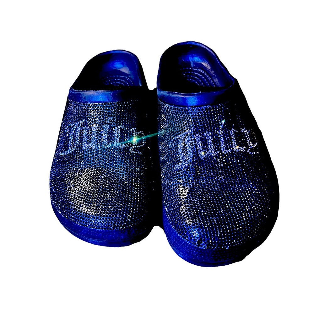 Juicy couture slides size 6 with rhinestones